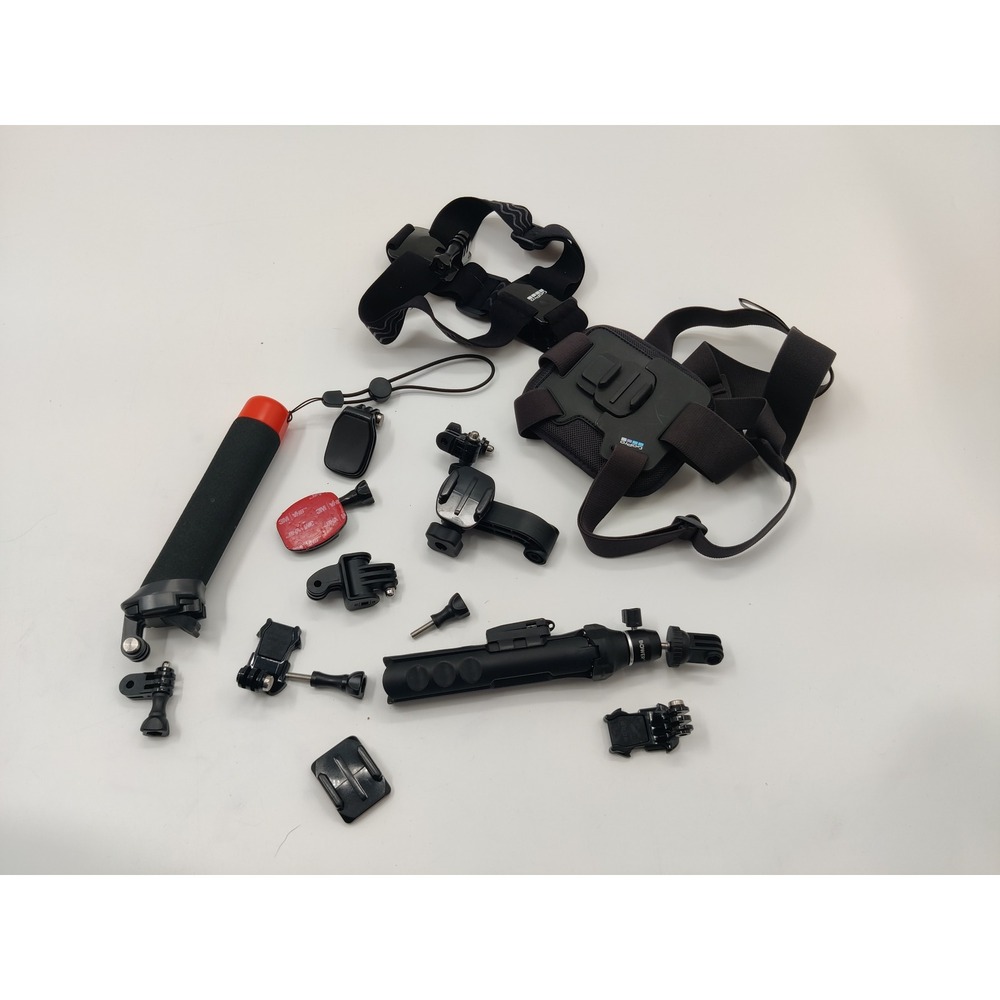 GoPro Action Camera Accessory Bundle Chest Head Mount Tripod Grip